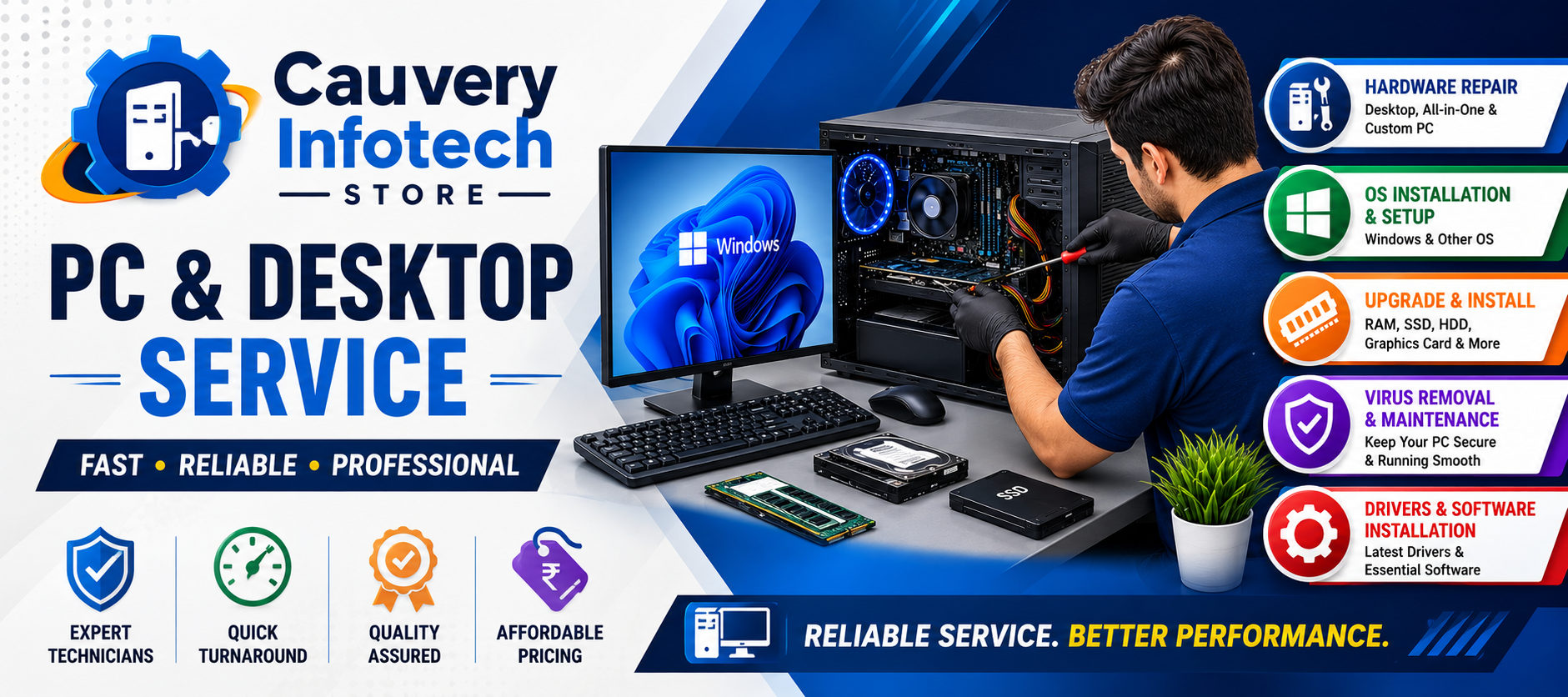Desktop repair services — Cauvery Infotech Bengaluru